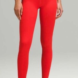 NWT lululemon Wunder Train HR Tight 28” in Hot Heat (Red) Size 6